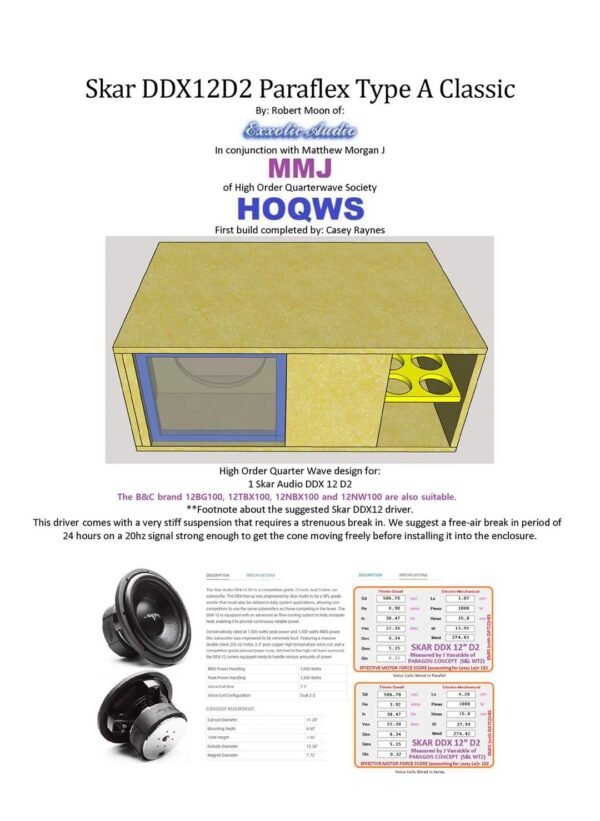 Type A 1x12 Subwoofer