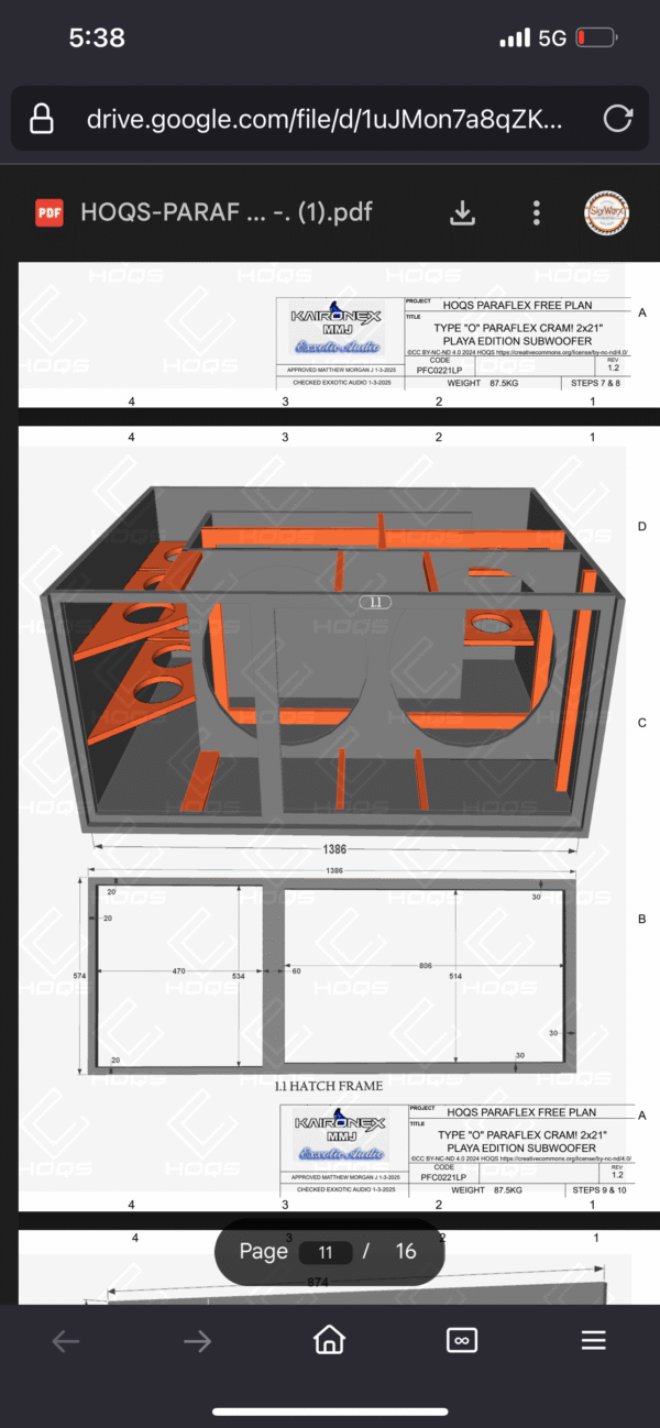 2x21” Type O subwoofer flat pack - Image 3